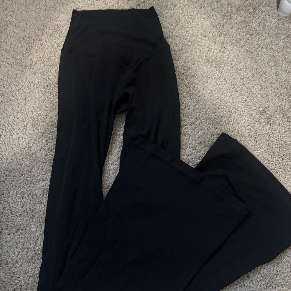 Aerie Black Crossover Flare Leggings